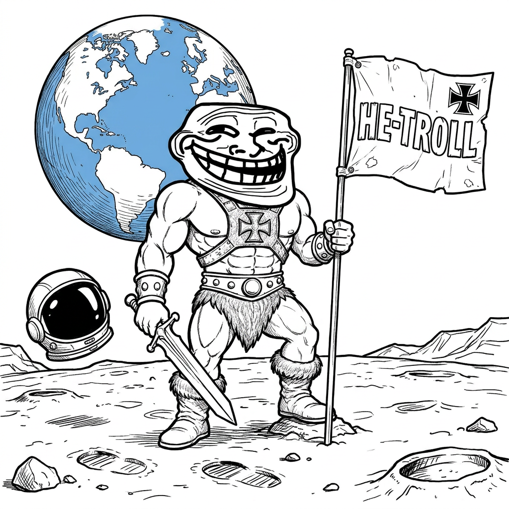Planted the He-Troll flag on the actual moon