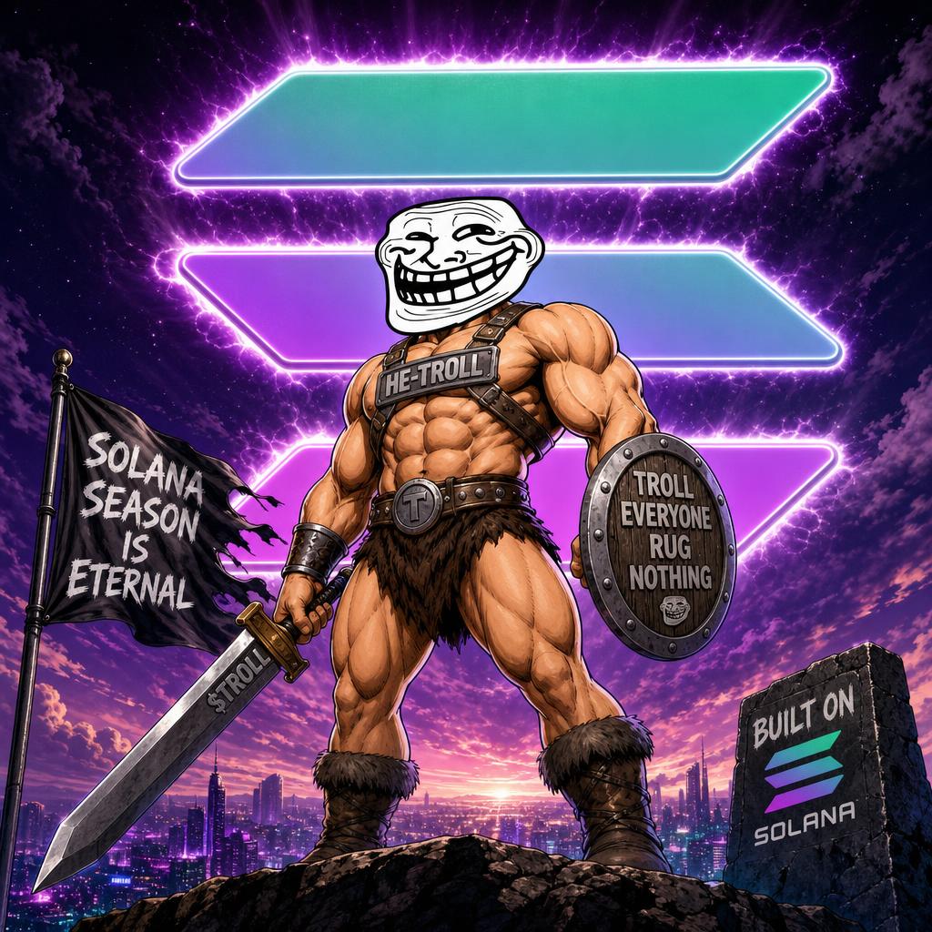 Clutching that purple bag like a true SOL chad